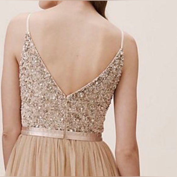 NEW BHLDN by Anthropologie Avery Dress in Oyster - Picture 5 of 9